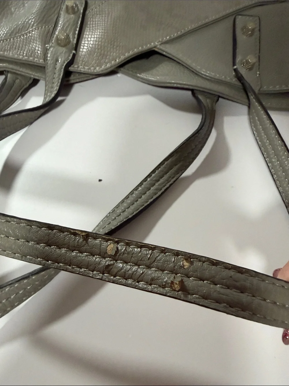 Jessica Simpson Olive Green Pebble Tote with Front Zip
